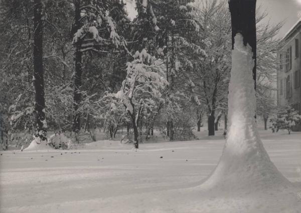 Paesaggio. Milano - Giardini della Guastalla sotto la neve