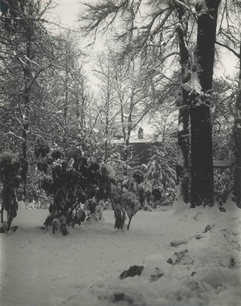 Paesaggio. Milano - Giardini della Guastalla sotto la neve