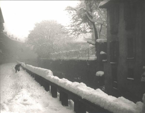 Paesaggio. Milano - Naviglio sotto la neve