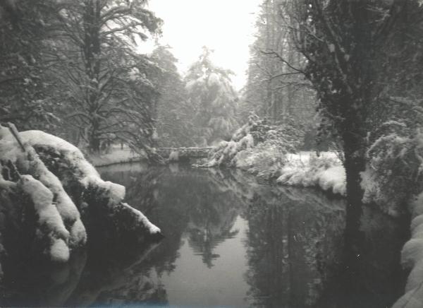 Paesaggio. Milano - Giardini pubblici sotto la neve