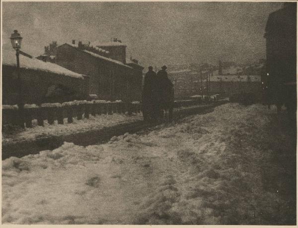 Paesaggio. Milano - Naviglio sotto la neve