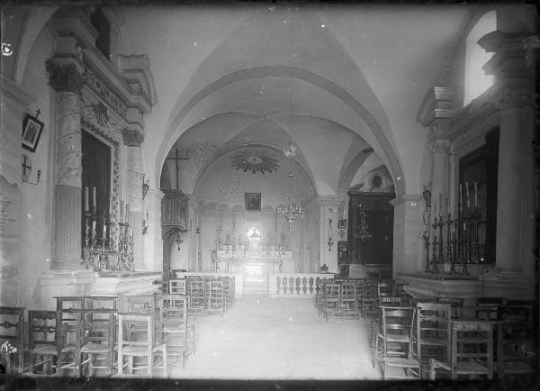 Veduta architettonica. Poggio Bustone - Convento di S. Giacomo - Interno della chiesa