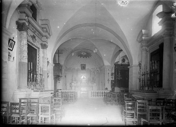 Veduta architettonica. Poggio Bustone - Convento di S. Giacomo - Interno della chiesa