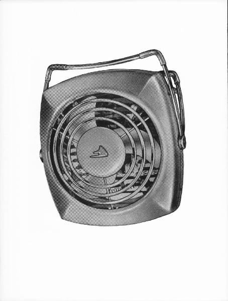 Riproduzione di illustrazione pubblicitaria. Ventilatore