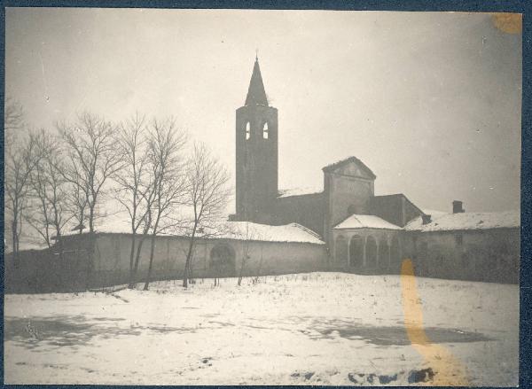 Veduta architettonica. Mortara - Abbazia di S. Albino