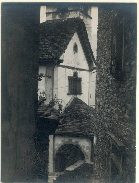 Paesaggio. Valle Vigezzo - Druogno - Albogno - Facciata dell'oratorio di San Michele Arcangelo