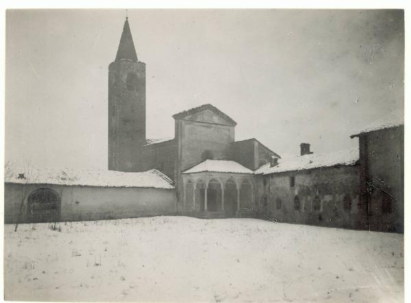 Veduta architettonica. Mortara - Abbazia di S. Albino