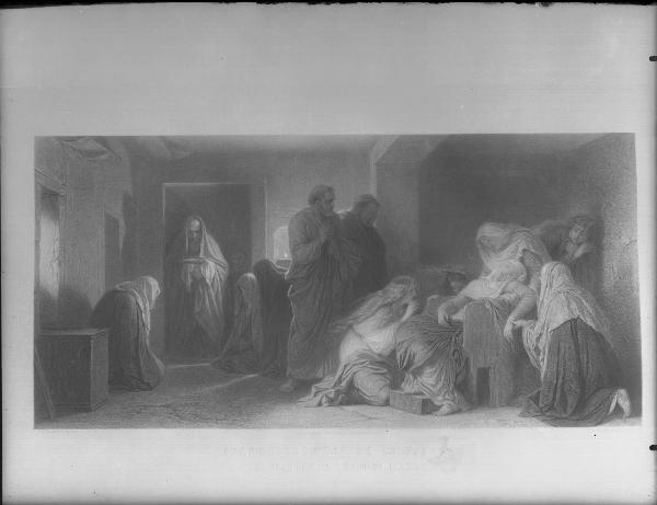 Riproduzione di opera d'arte. Disegno di Hippolyte Delaroche