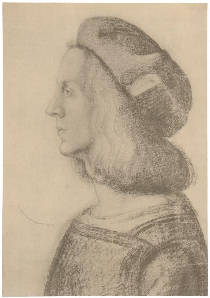 Disegno - Busto d'uomo di profilo - Anonimo lombardo - Firenze - Gabinetto disegni e stampe degli Uffizi - n. 427 E