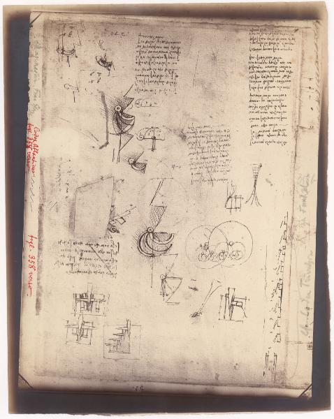 Disegno - Studi diversi - Leonardo da Vinci - Milano - Biblioteca Ambrosiana - Codice Atlantico