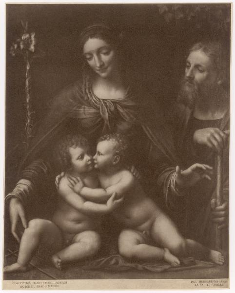 Dipinto - Sacra Famiglia - Bernardino Luini - Madrid - Museo del Prado