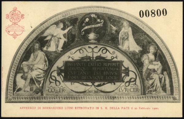 Dipinto murale - Annunciazione con S. Giovanni Battista e Santa Caterina - Bernardino Luini - Venaria Reale (TO), Reggia di Venaria Reale (da Milano, Santa Maria della Pace)