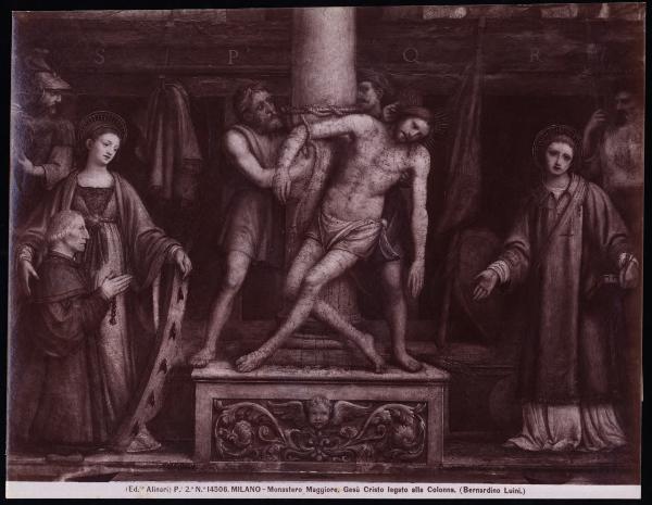 Dipinto murale - Cristo alla colonna - Bernardino Luini - Milano - Chiesa di S. Maurizio al Monastero Maggiore - Cappella Besozzi