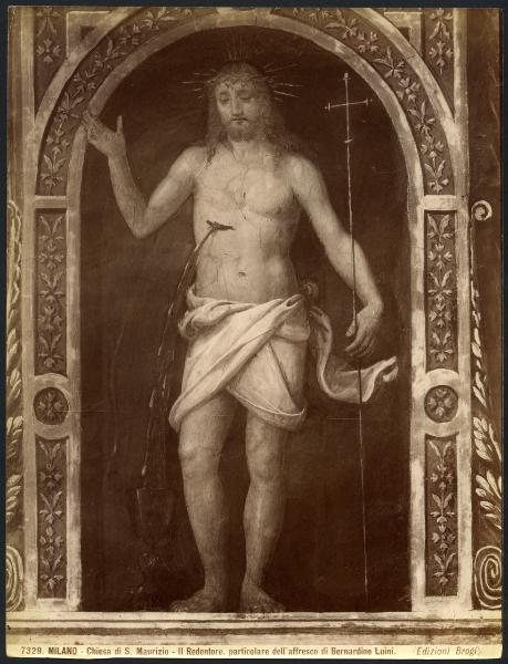 Dipinto murale - Cristo Eucaristico - Bernardino Luini - Milano - Chiesa di S. Maurizio al Monastero Maggiore