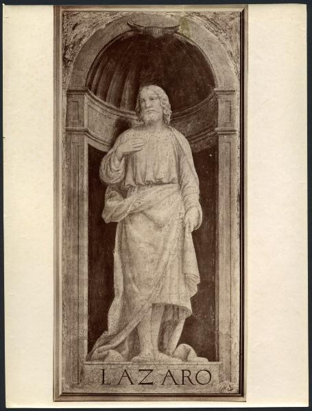 Dipinto murale - S. Lazzaro - Bernardino Luini (attribuito) - Milano - Pinacoteca di Brera (da Milano - Chiesa di S. Marta)