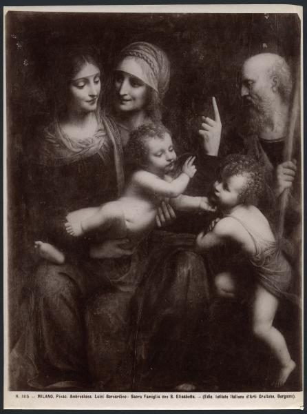 Dipinto - Sacra Famiglia con S. Anna e S. Giovannino - Bernardino Luini - Milano - Pinacoteca Ambrosiana