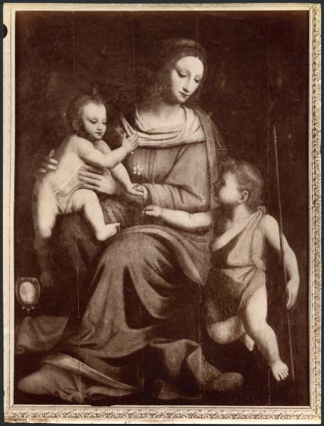 Dipinto - Madonna con Bambino e S. Giovannino - Bernardino Luini - Milano - Pinacoteca di Brera