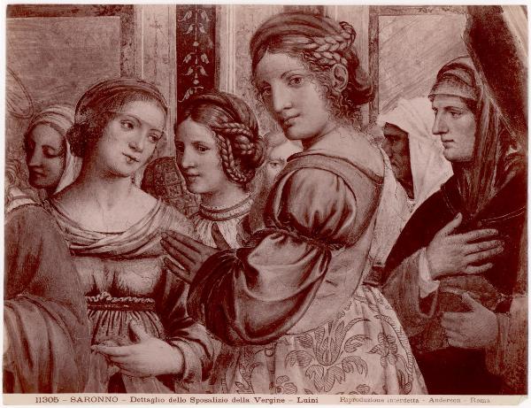 Dipinto Murale - Sposalizio di Maria Vergine - Particolare - Bernardino Luini - Saronno - Santuario della Beata Vergine dei Miracoli