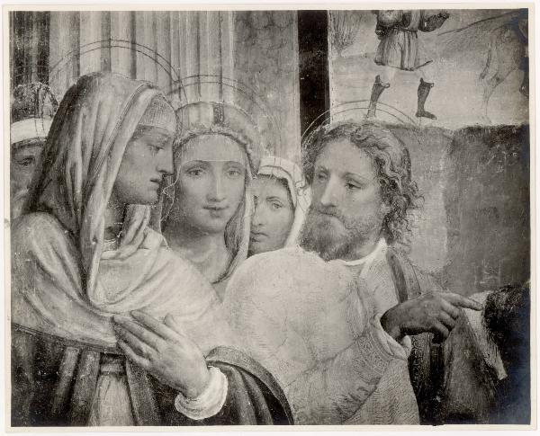 Dipinto murale - Presentazione al tempio - Particolare - Bernardino Luini - Saronno - Santuario della Beata Vergine dei Miracoli
