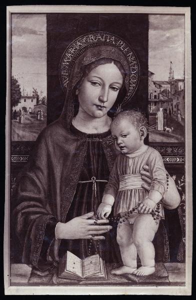 Dipinto - Madonna del libro - Ambrogio Bergognone - Londra - National Gallery