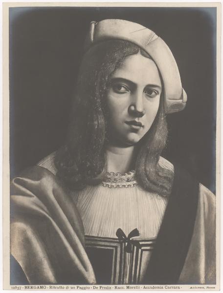 Dipinto - Ritratto di un paggio - Giovanni Ambrogio de Predis - Bergamo - Accademia Carrara