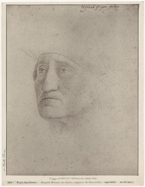 Disegno - Ritratto di Jacques Ricard detto Galiot, signore di Genouillac - Scuola di Jean Clouet (?) - Chantilly - Musée Condé (?)