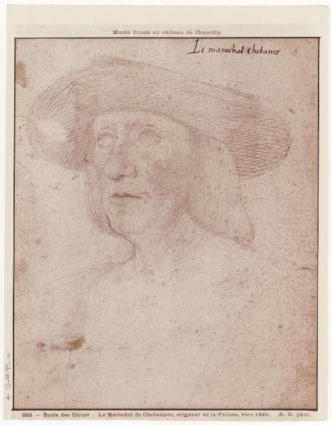 Disegno - Ritratto di Jacques de Chabannes - Jean Clouet - Chantilly - Musée Condé - inv. 138