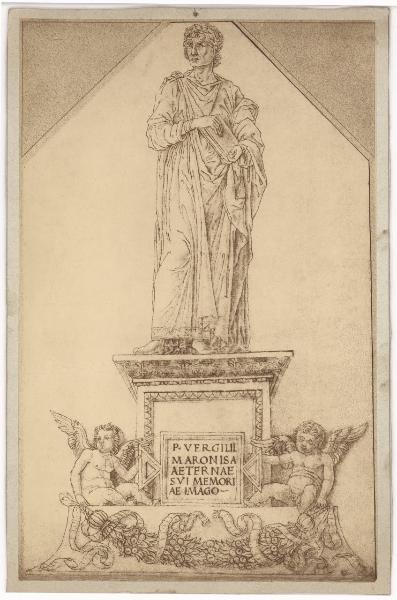 Disegno - Progetto di monumento a Virgilio - Andrea Mantegna - Parigi - Museo del Louvre - Inv. n. R. F. 439