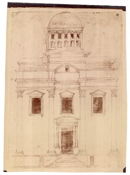 Disegno (?) - Studio per un battistero