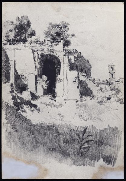 Disegno - Roma - Rovine - Giuseppe Mentessi