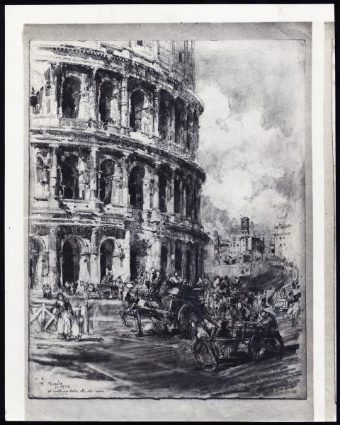 Disegno - Roma - Colosseo - Giuseppe Mentessi