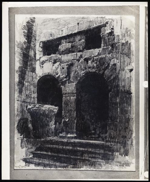 Disegno - Roma - Colosseo - Ambulacro - Giuseppe Mentessi