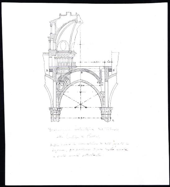 Disegno - Tiburio della Certosa di Pavia