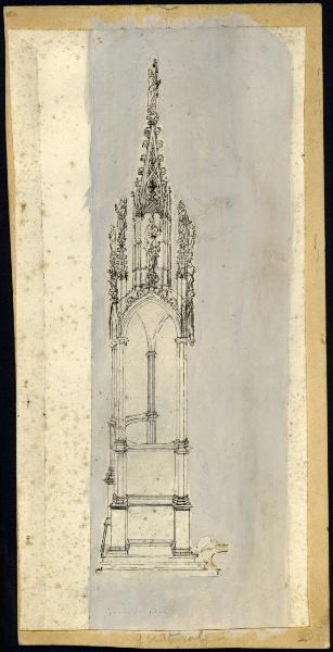 Disegno - Studio per una cattedra vescovile - Biblioteca Ambrosiana - F 251 inf. n. 41, cat. 7580