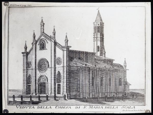 Incisione - Milano - Chiesa di Santa Maria della Scala