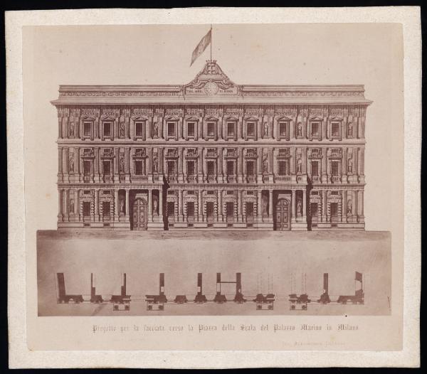 Disegno - Progetto - Milano - Palazzo Marino