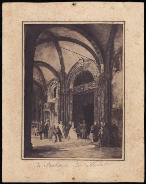 Disegno - Milano - Basilica di Sant'Ambrogio - Ingresso