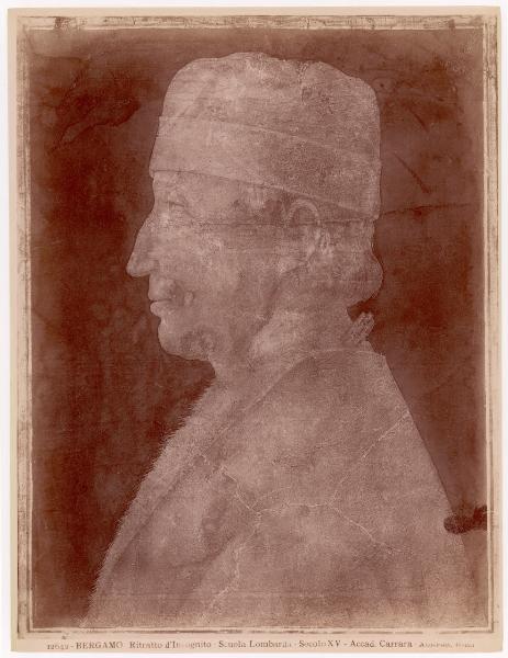 Disegno - Ritratto di gentiluomo - Artista lombardo - Bergamo - Accademia Carrara