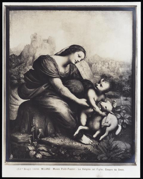 Dipinto - Madonna con Bambino e agnello - Cesare da Sesto - Milano - Museo Poldi Pezzoli