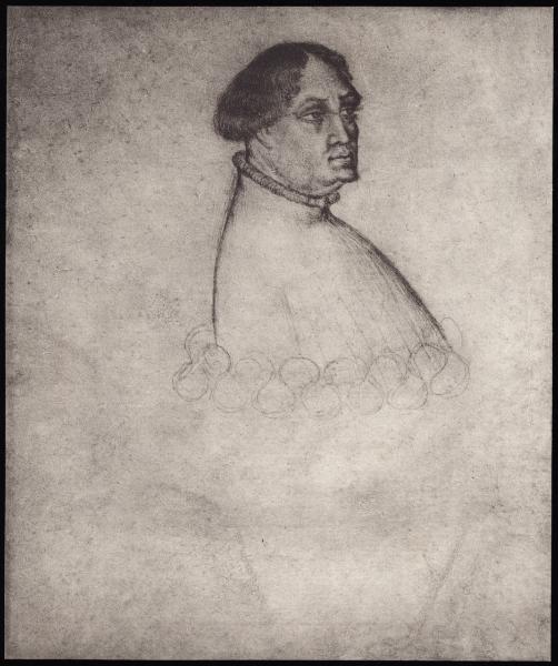 Disegno - Ritratto di Gian Galeazzo Visconti - Antonio Pisano detto Pisanello - Paris - Musée du Louvre - Département des Arts graphiques - Fonds des dessins et miniatures, inv. 2323 recto