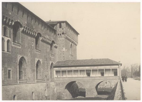 Milano - Castello Sforzesco - Corte Ducale, Ponticella di Lodovico il Moro, Torre Falconiera