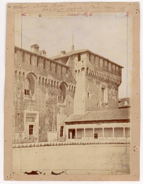 Milano - Castello Sforzesco - Corte Ducale e Ponticella di Lodovico il Moro