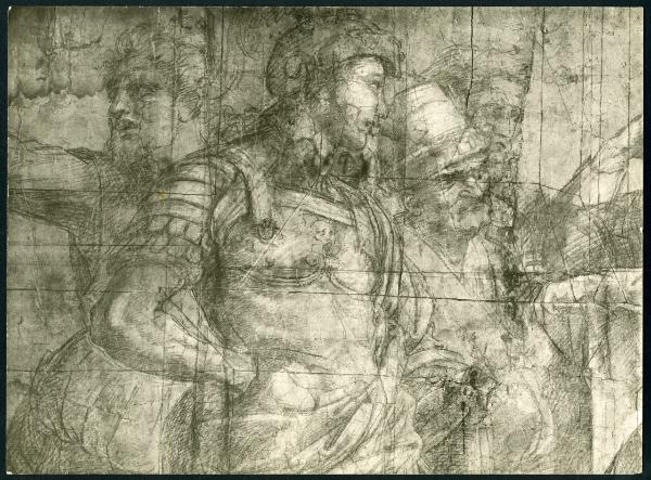 Disegno - La Scuola di Atene - Particolare del volto di Alcibiade - Raffaello Sanzio - Milano - Pinacoteca Ambrosiana