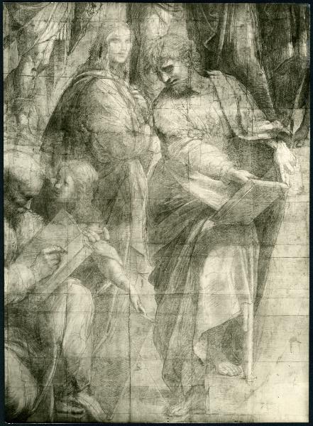 Disegno - La Scuola di Atene - Particolare di Anassagora - Raffaello Sanzio - Milano - Pinacoteca Ambrosiana