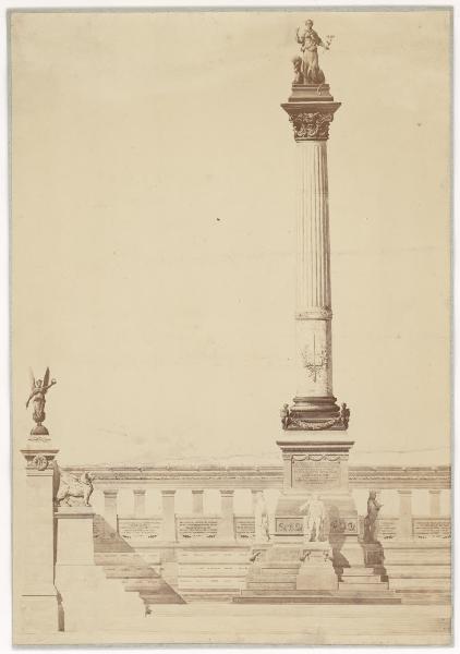 Disegno - Monumento commemorativo all'Assemblea Costituente a Versailles - Louis Boitte (?)