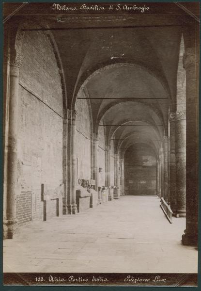 Milano - Basilica di Sant'Ambrogio - Atrio - Portico destro