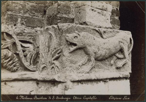 Scultura - Capitello - Milano - Basilica di Sant'Ambrogio - Atrio