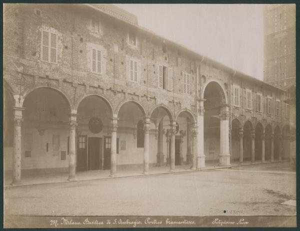 Milano - Basilica di Sant'Ambrogio - Portico della Canonica - Portico del Bramante