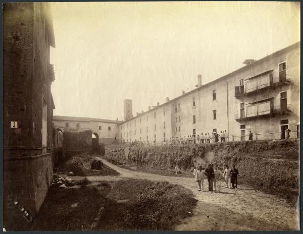 Milano - Castello Sforzesco - Ghirlanda del lato sud-ovest e Rivellino di Porta Vercellina