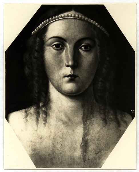 Milano - Collezione Conte Ludovico Sola Cabiati - Bernardino Butinone, ritratto femminile, dipinto su tavola (?)